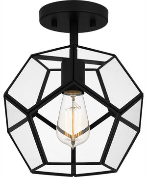 Quoizel Semi-Flush Mount Small 1-light Semi Flush Mount Matte Black