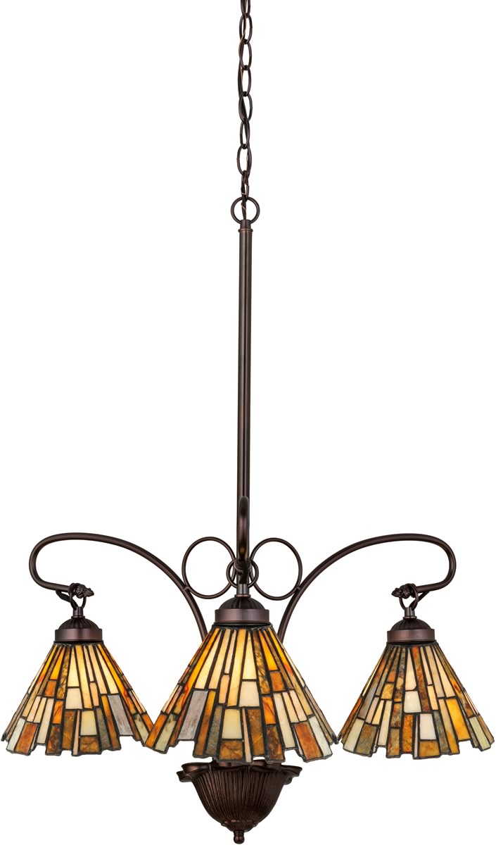 24"W DeLighta Jadestone 3 Light Chandelier