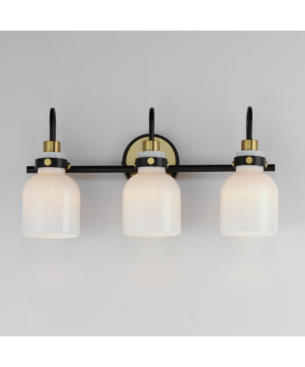 Milk 3-Light Bath Vanity Satin Brass