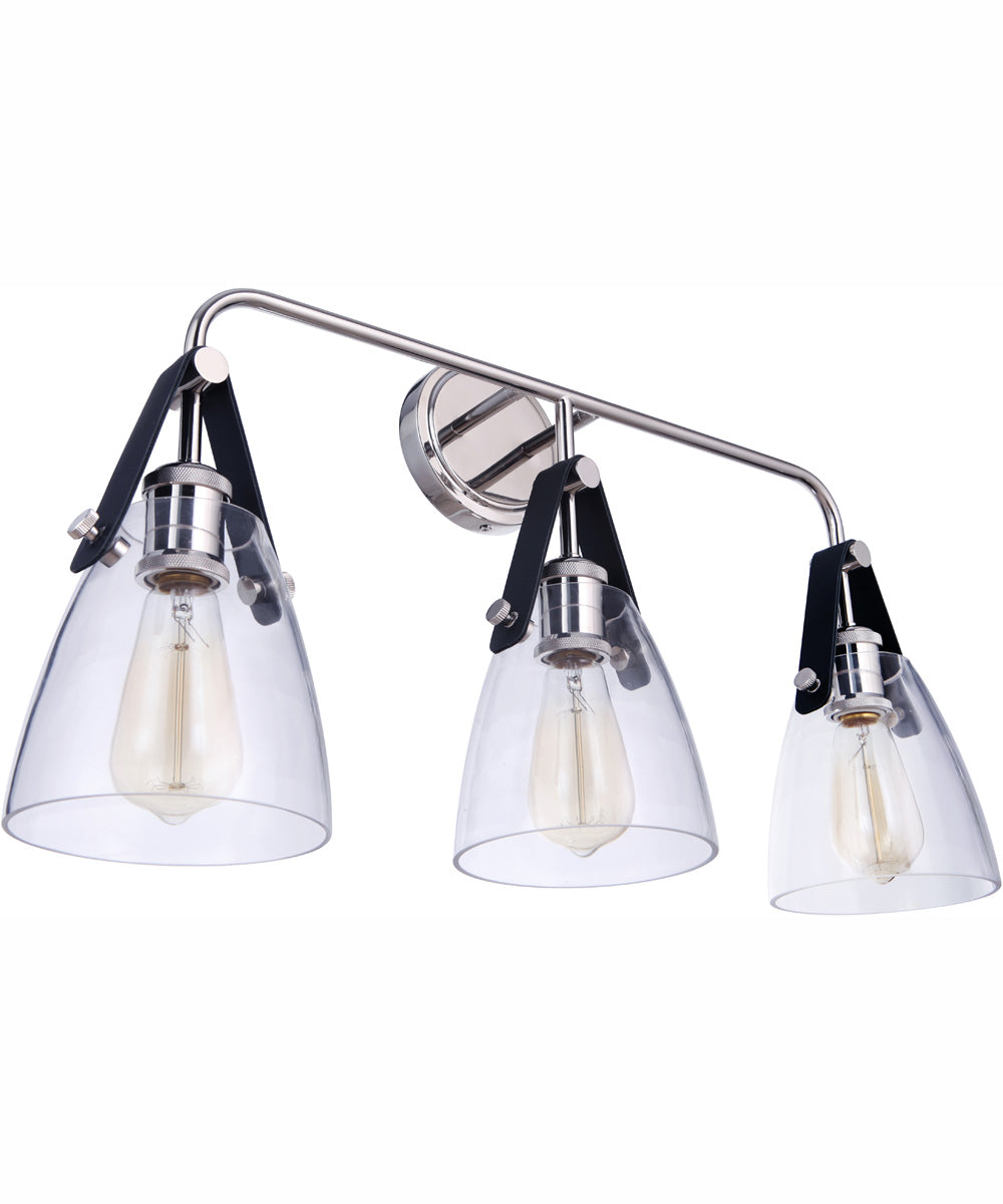 Hagen 3-Light Vanity Polished Nickel