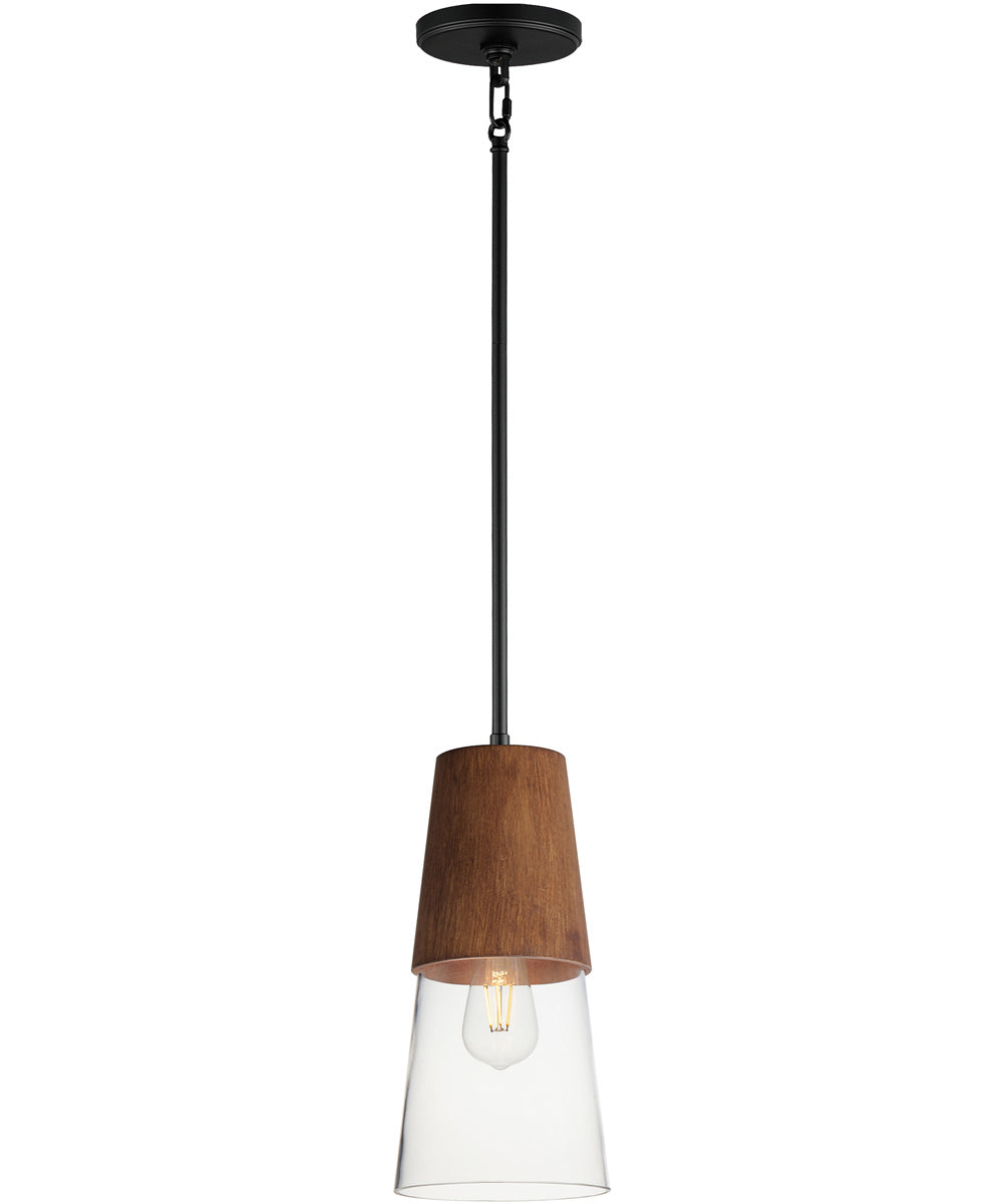 Carpenter 6.5 inch Mini Pendant Walnut / Black