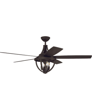 56" Nash 4-Light Indoor/Outdoor Ceiling Fan Espresso