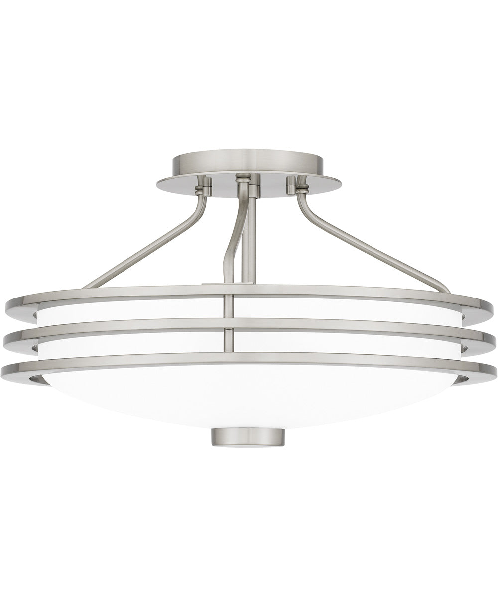 Emile 3-light Semi Flush Mount Brushed Nickel