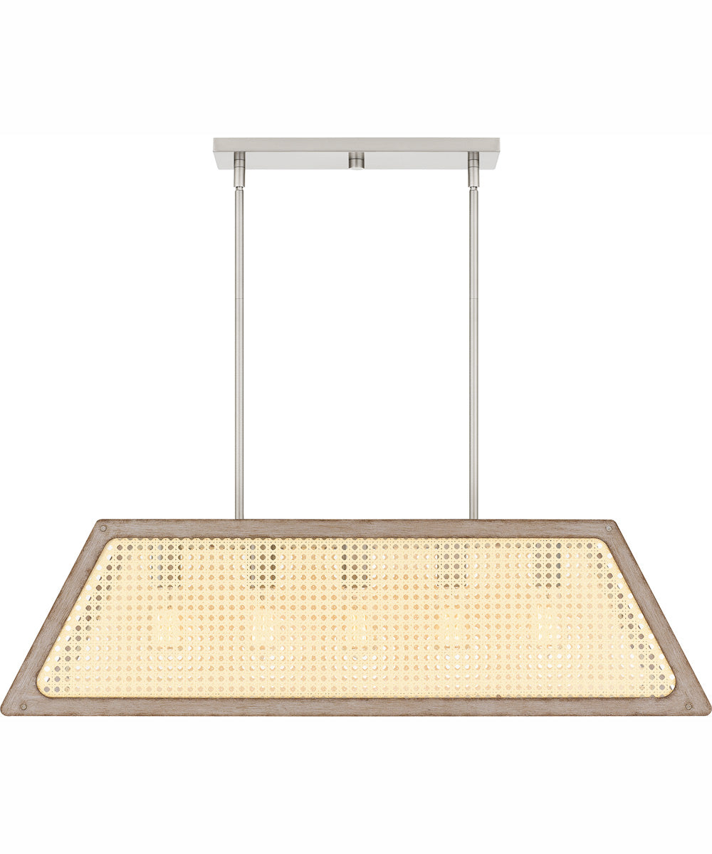 Syrah Medium 5-light Island Light Brushed Nickel