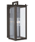 Hunt 1-Light Outdoor Wall Mount Rain or Shine - Oiled Bronze with Clear Glass