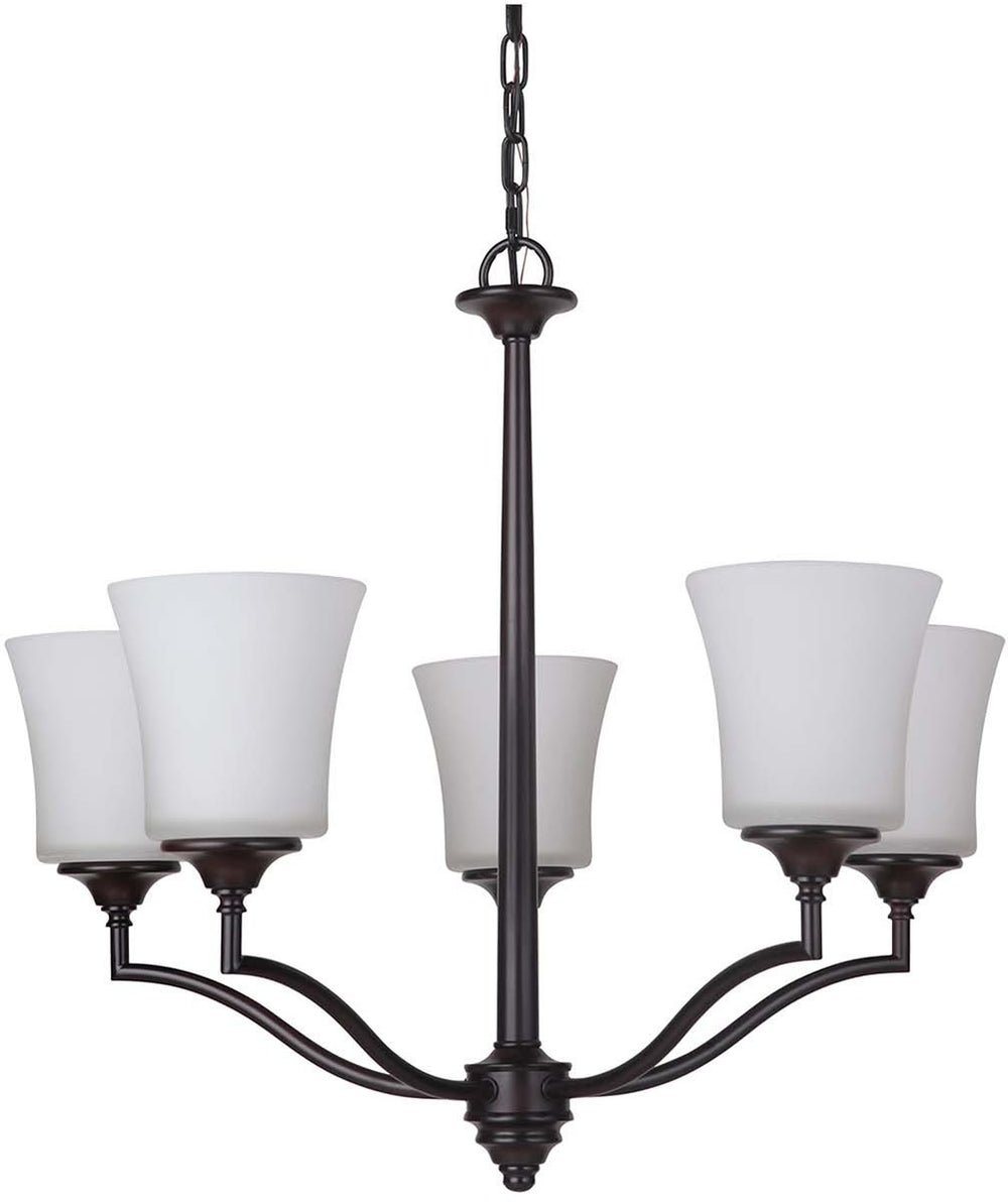 26"W Helena 5-Light Chandelier Oiled Bronze