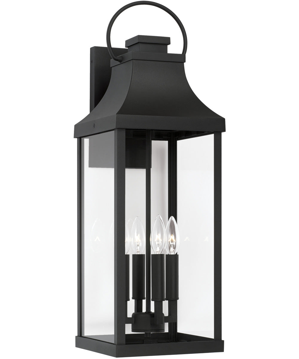 Bradford 4-Light Outdoor Wall-Lantern Rain or Shine - Black