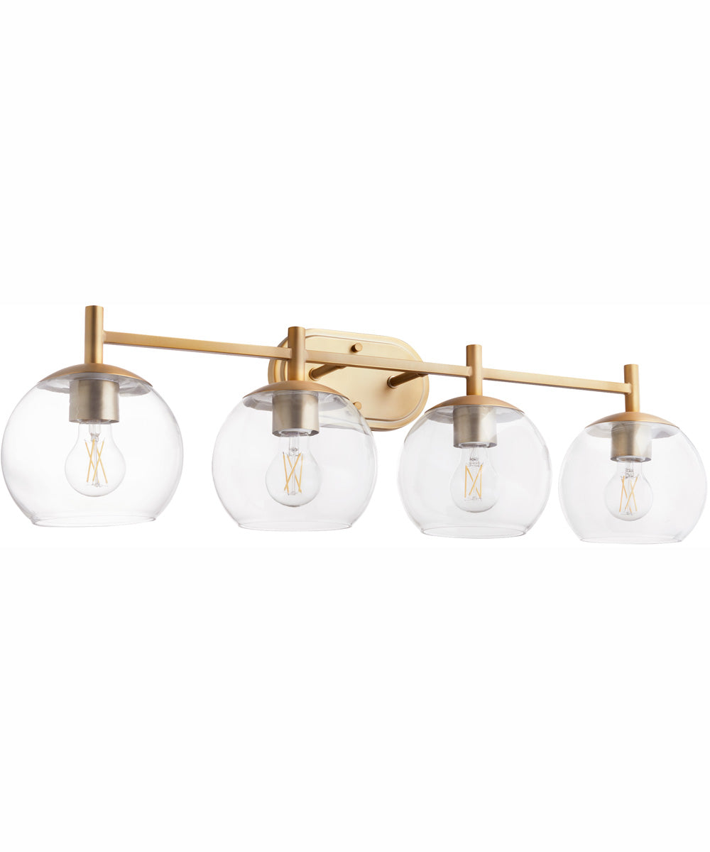 Lyon 4-light Bath Vanity Light Aged Brass