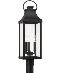 Bradford 3-Light Outdoor Post-Lantern Rain or Shine - Black
