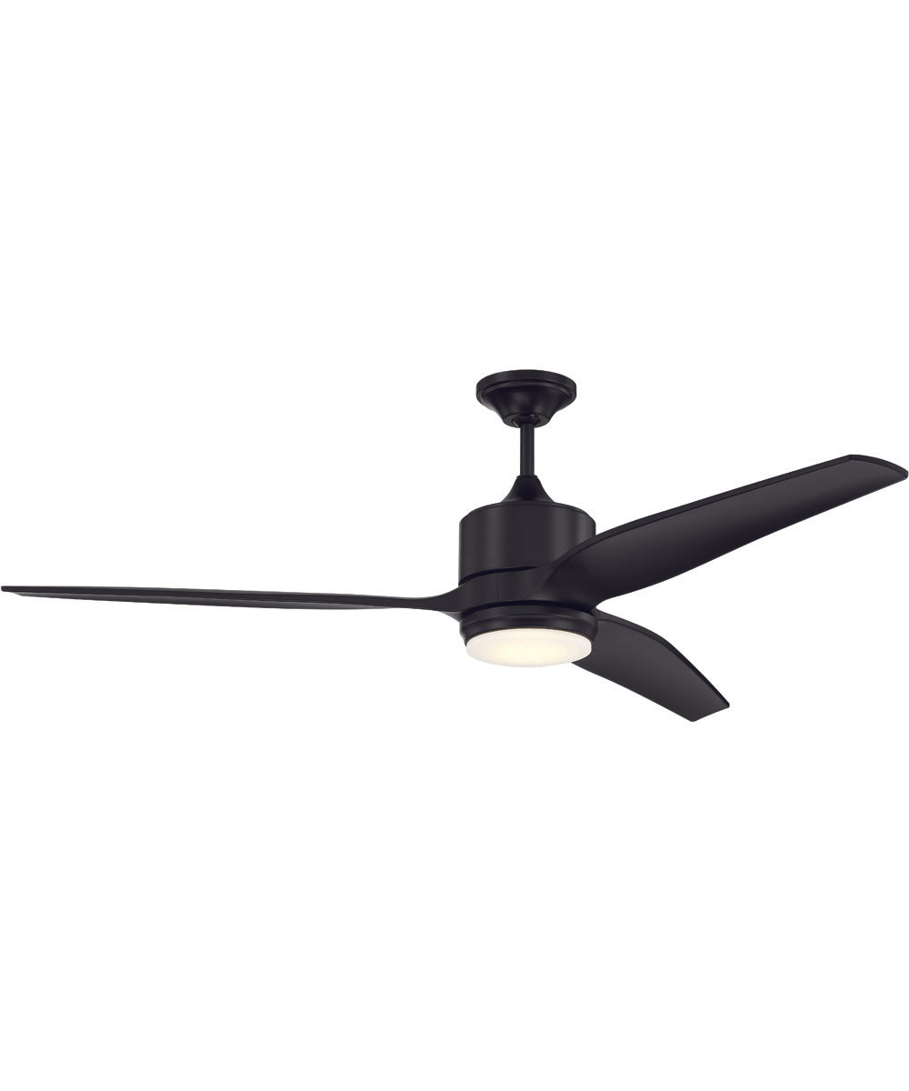 60" Mobi 1-Light Ceiling Fan Flat Black