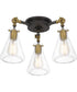 McCall 3-light Semi Flush Mount Western Bronze