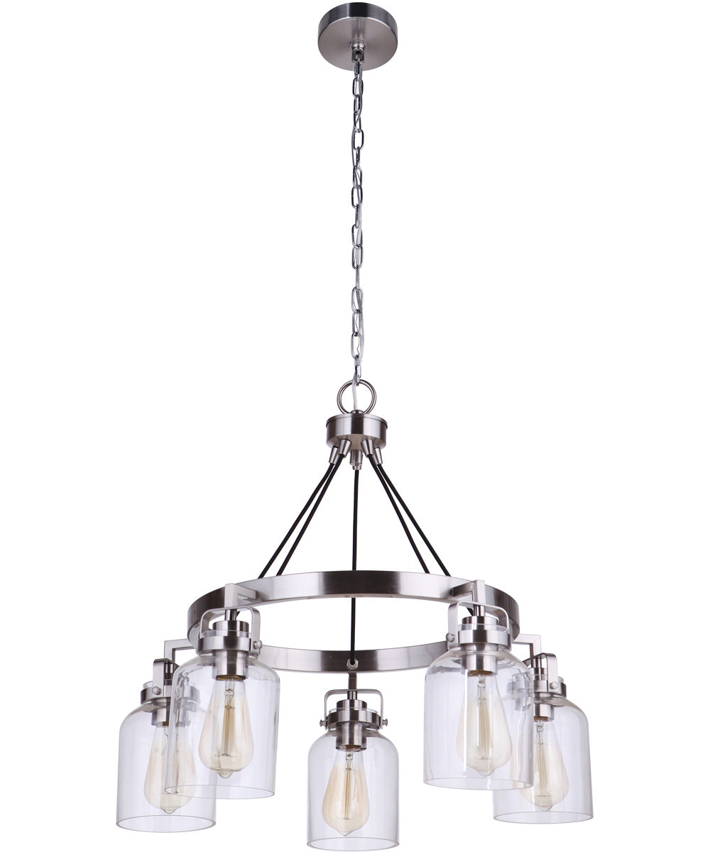 Foxwood 5-Light Chandelier Brushed Polished Nickel