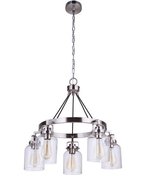 Foxwood 5-Light Chandelier Brushed Polished Nickel
