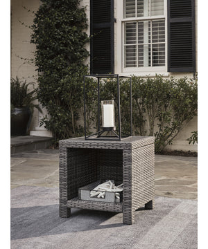 22"H Salem Beach Square End Table Gray