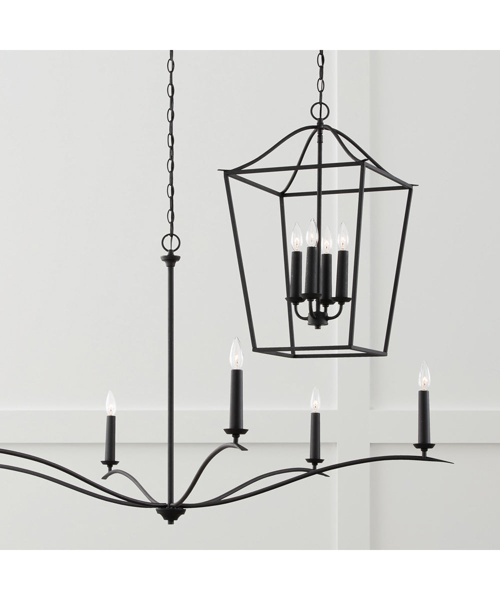 Grady 6-Light Chandelier Black Iron