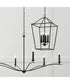 Grady 6-Light Chandelier Black Iron