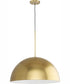 Perimeter 1-Light Mid-Century Modern Pendant with metal Shade Brushed Gold