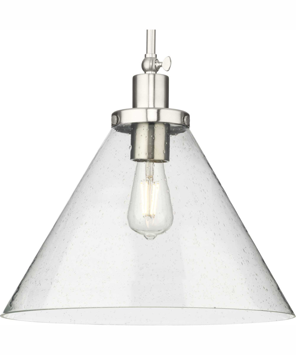 Hinton 1-Light Modern Farmhouse Pendant Brushed Nickel