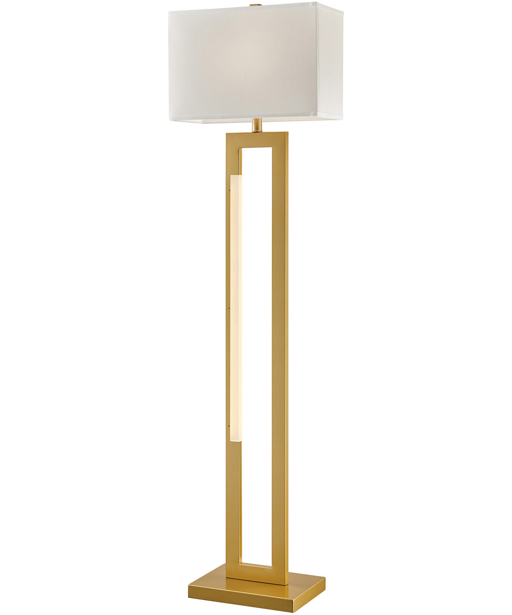 Darrello 2-Light Floor Lamp W/Led Night Soft Gold/White Shade