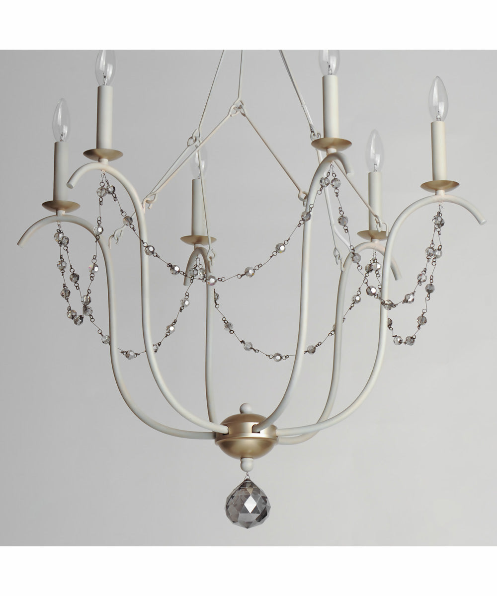 Formosa 6-Light Chandelier Ecru/Venetian Gold