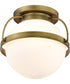 Lakeshore 1-Light Close-to-Ceiling Natural Brass