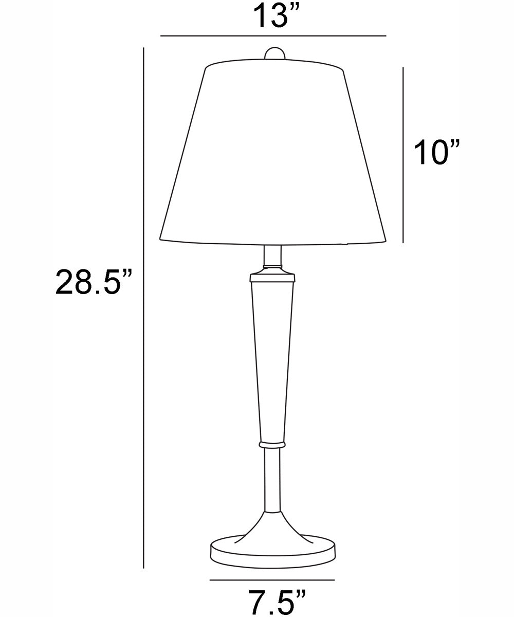 Freida 1-Light 3Pcs Floor & Table Lamp Set Black/White Shade