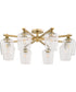 Veno 8-light Ceiling Flush Mount Aged Brass