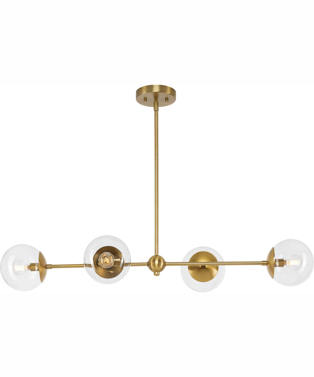 Atwell 4-Light Mid-Century Modern Island Light Brushed Bronze