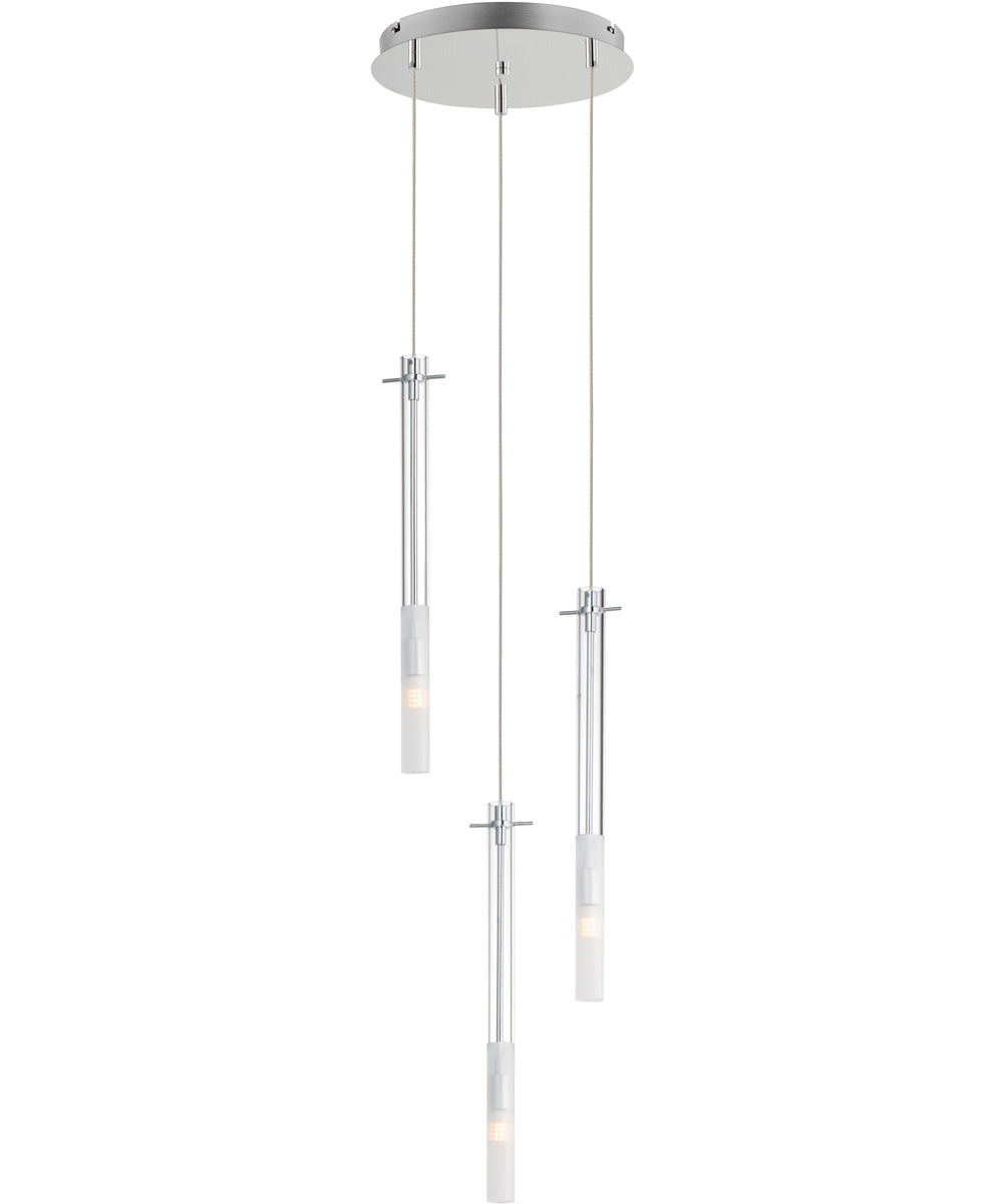 Pipette 3-Light Pendant Polished Chrome