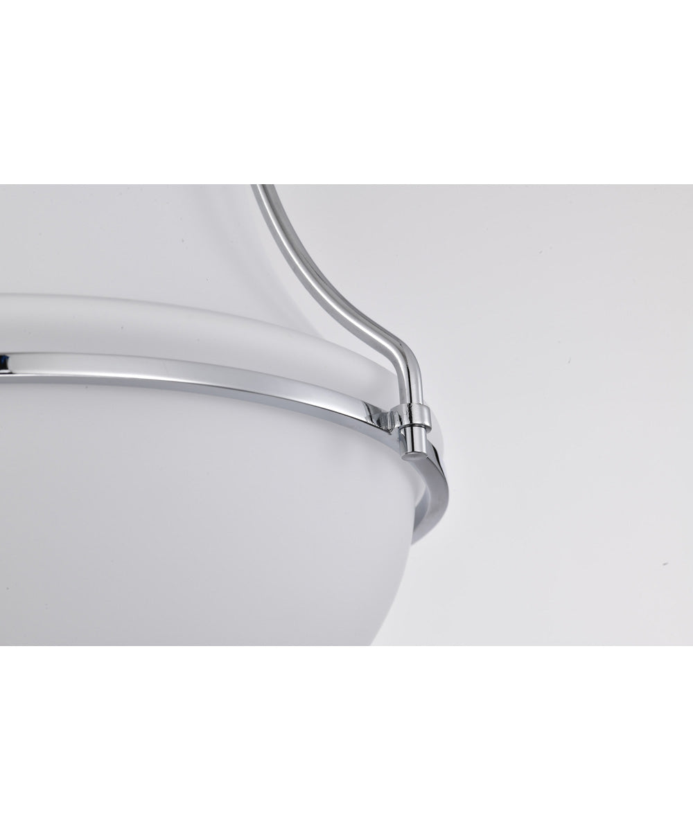 Valdora 1-Light Close-to-Ceiling Polished Nickel