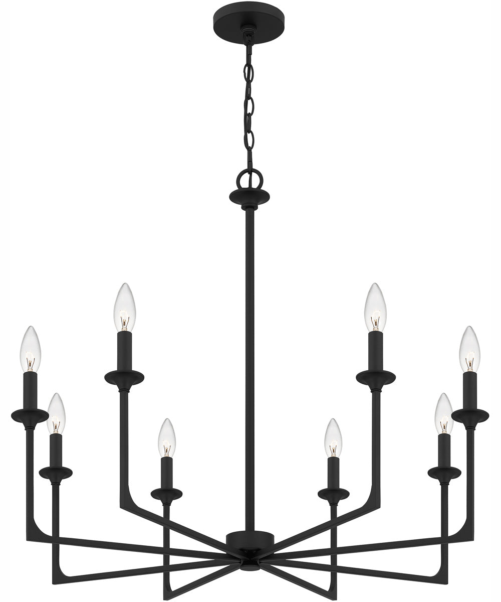 Prescott 8-light Chandelier Matte Black