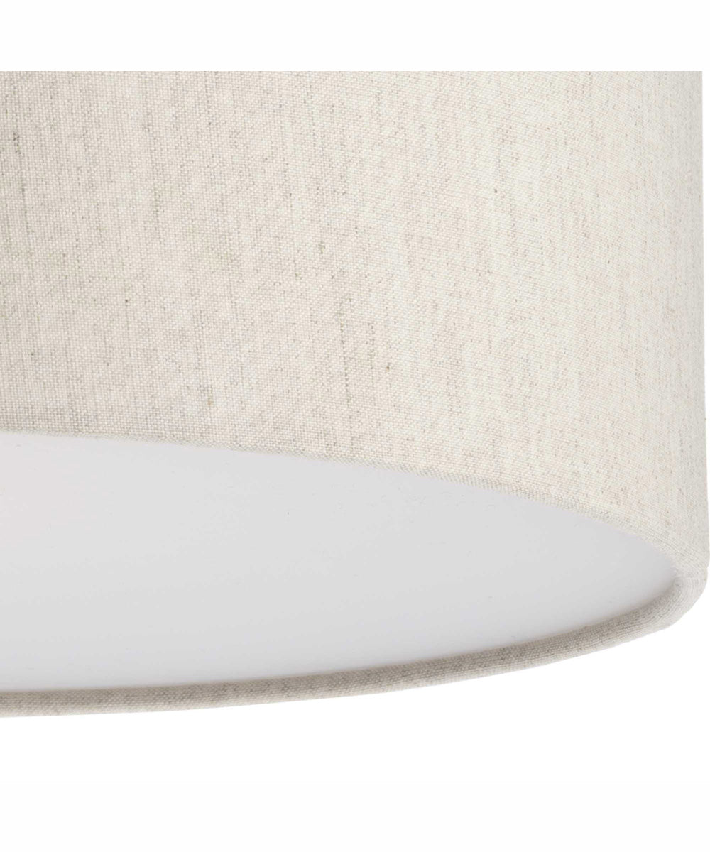 Markor 1-Light Ecru Linen Shade Transitional Pendant Brushed Nickel;Matte Black;Vintage Brass