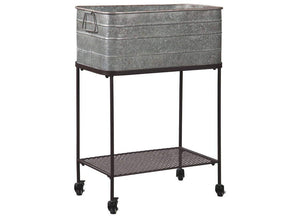 32"H Vossman Beverage Tub Antique Gray/Brown
