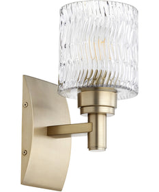 Stadium 1-light Wall Mount Light Fixture Aged Brass