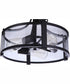 Elliot 3-Light Semi Flush Flat Black