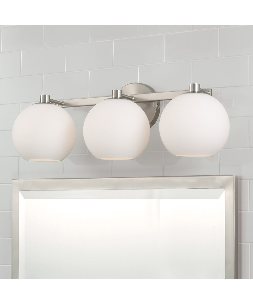 Ansley 3-Light Vanity Brushed Nickel