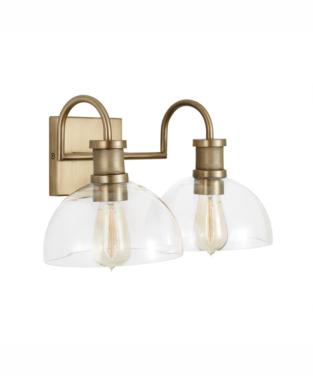 Cassidy 2-Light Vanity Aged Brass