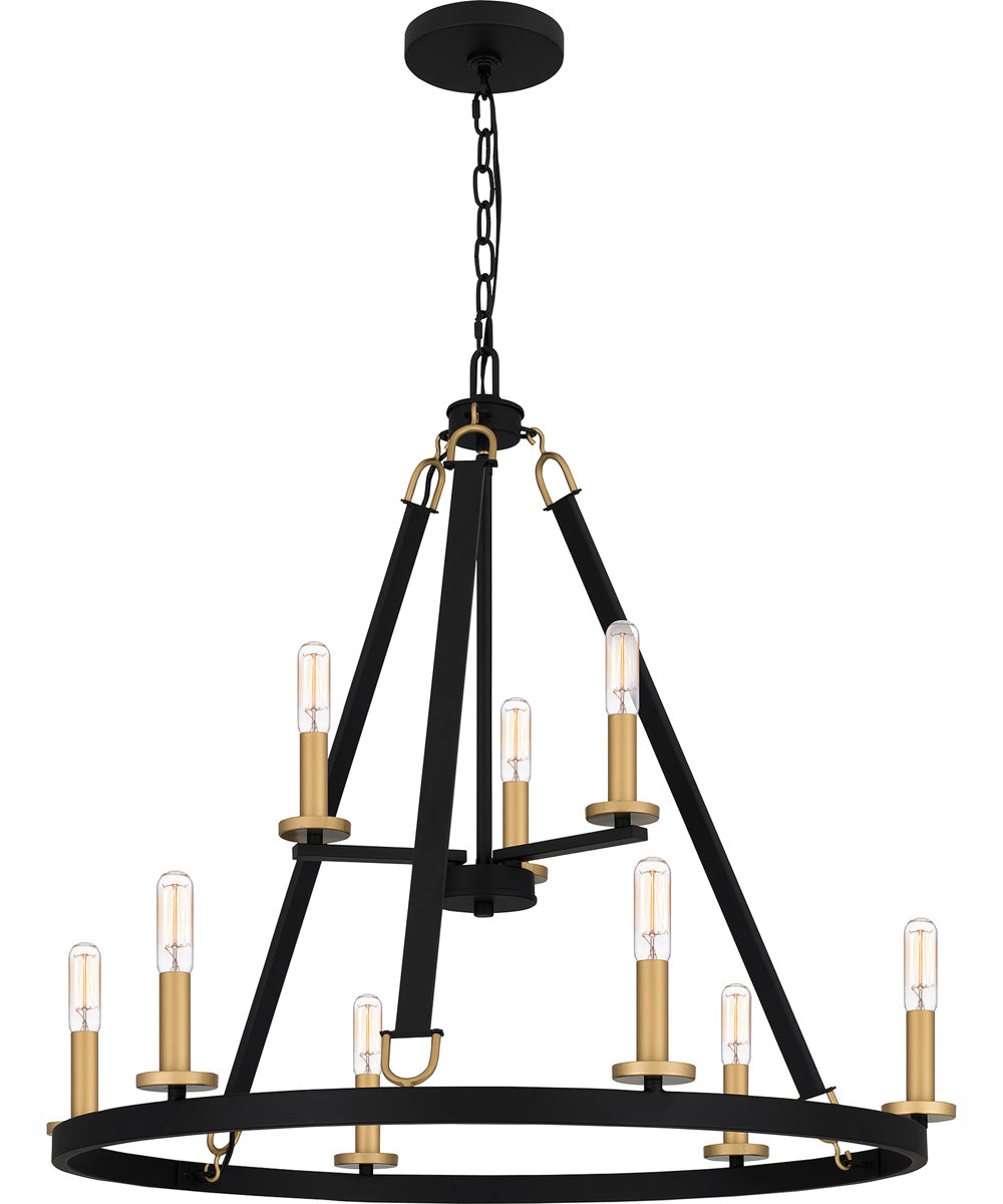 Graylyn 9-light Chandelier Matte Black