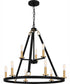 Graylyn 9-light Chandelier Matte Black