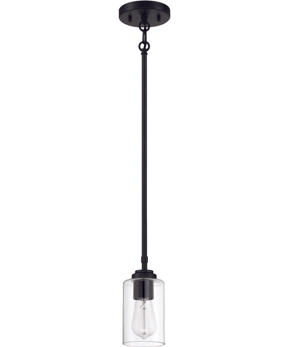 Stowe 1-Light Mini Pendant Flat Black