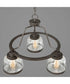 Judson 3-Light Clear Glass Farmhouse Chandelier Light Antique Bronze