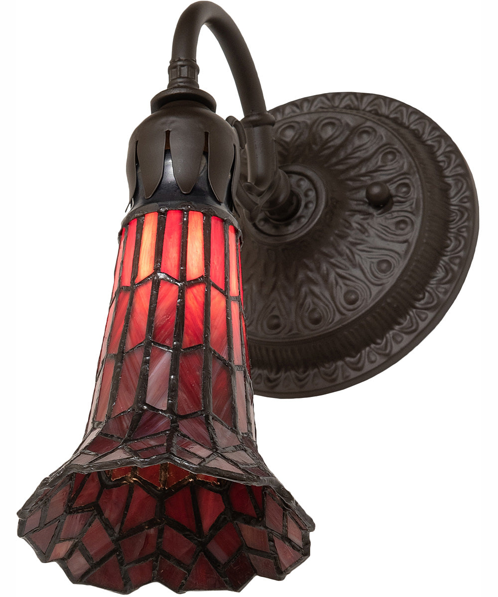 5.5" Wide Stained Glass Pond Lily Wall Sconce