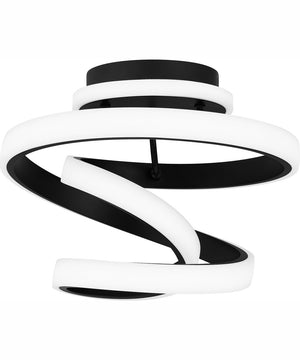 Aviva Medium Semi Flush Mount Matte Black