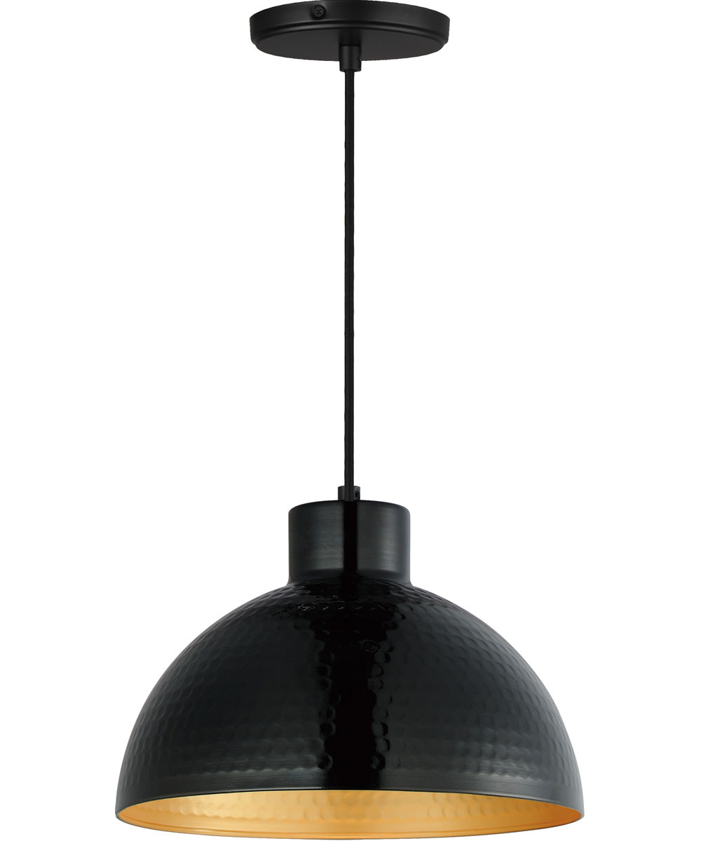 Rockport 1-Light Pendant Black / Antique Copper