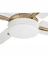 52" Teana 1-Light Ceiling Fan White/Satin Brass
