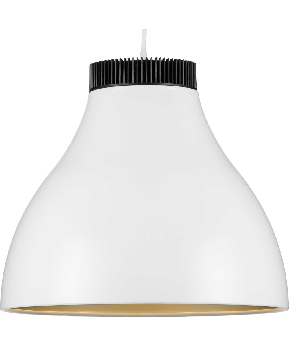 Radian LED  Modern Metal Pendant Satin White