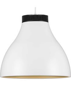 Radian LED  Modern Metal Pendant Satin White