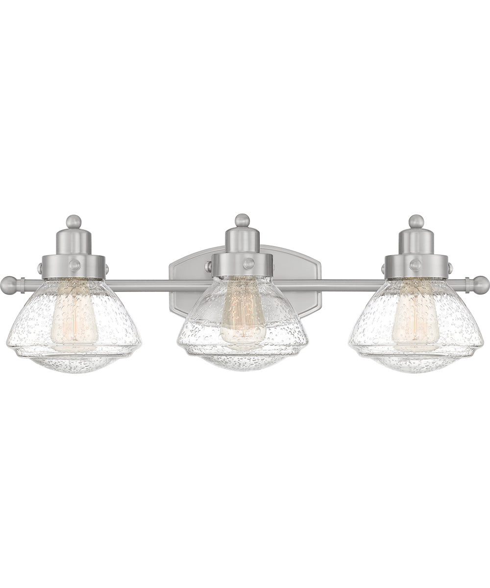 Scholar Large 3-light Bath Light Brushed Nickel