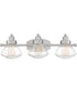 Scholar Large 3-light Bath Light Brushed Nickel