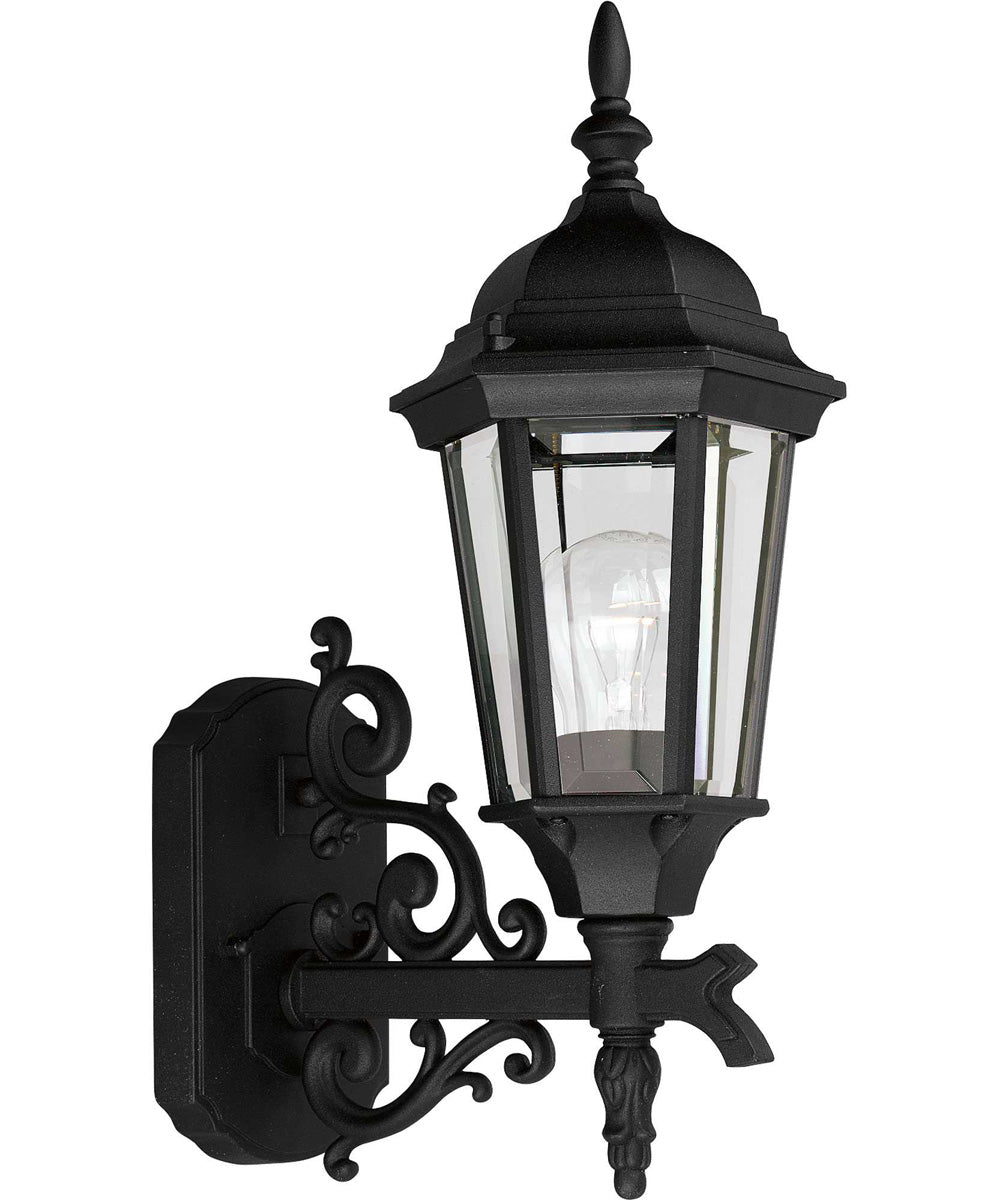 Welbourne 1-Light Small Wall Lantern Textured Black